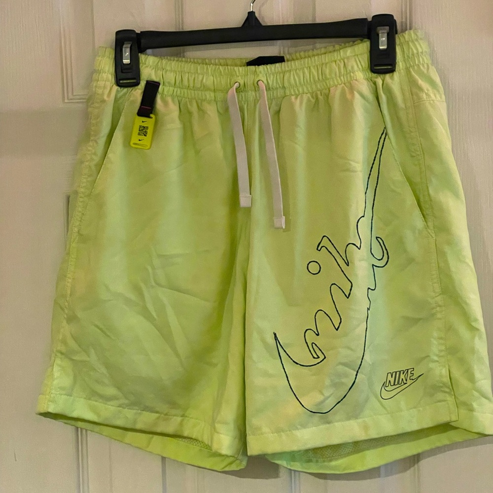Men’s small light neon green Nike athletic shorts. Worn ONCE!
